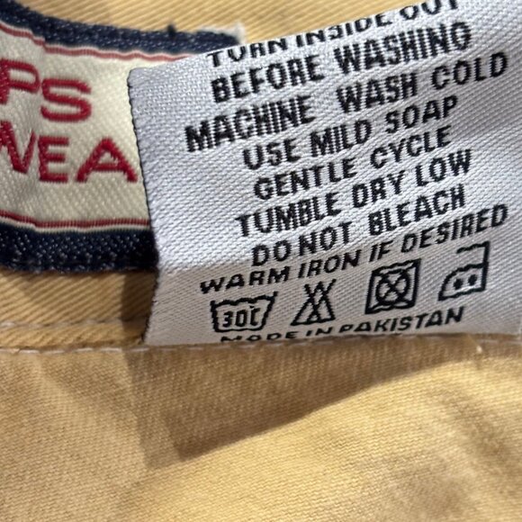 Taaps Jeans Wear men's yellow jean shorts Jorts zipper pocket classic sz 42 NWT - Picture 3 of 8